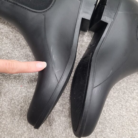 Sam Edelman Ankle Black Chelsea Tinsley Pull On Rain Boots Shoes Booties Size 8M - Picture 4 of 12